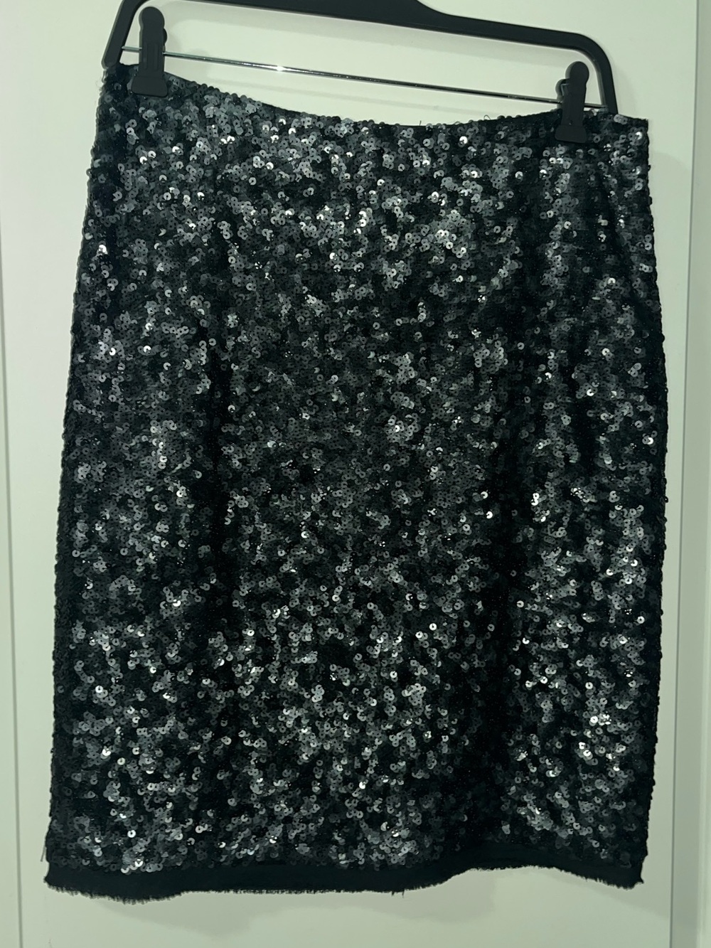 Talbots Black Sequin Pencil Skirt